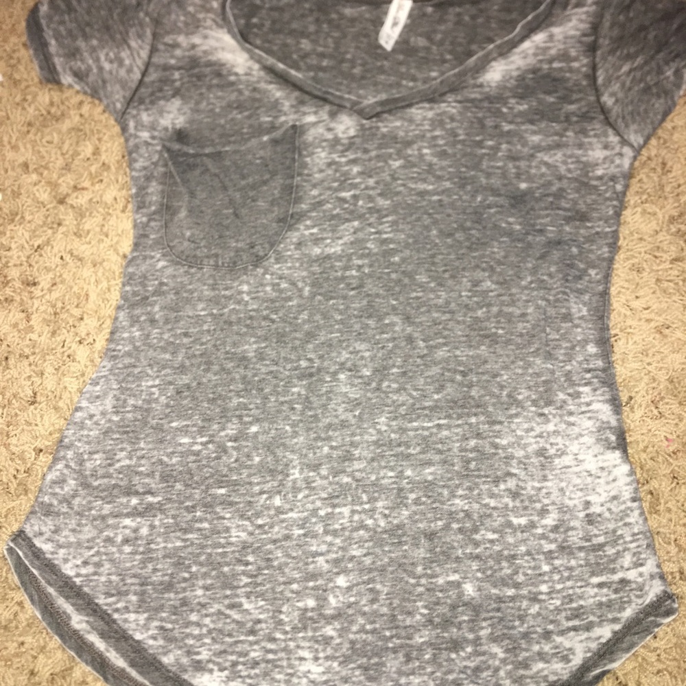 Dark Gray V Neck